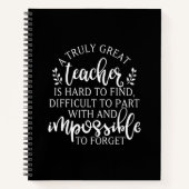 Ein wirklich großartiger Lehrer ist schwer zu find Notizblock (Vorderseite)