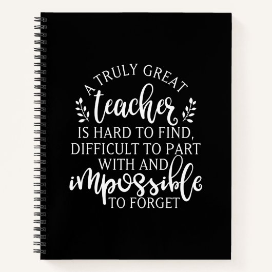 Ein wirklich großartiger Lehrer ist schwer zu find Notizblock (Vorderseite)