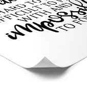 Ein wirklich großartiger Lehrer ist schwer zu find Poster (Ecke)