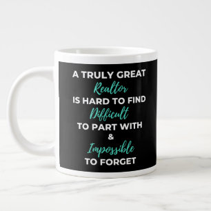 Ein wirklich großartiger Makler ist schwer zu find Jumbo-Tasse