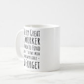 ein wirklich großartiger Mitarbeiter ist schwer zu Kaffeetasse (Vorderseite Links)