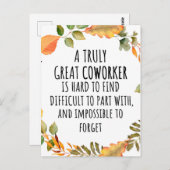 Ein wirklich großartiger Mitarbeiter Postkarte (Vorne/Hinten)
