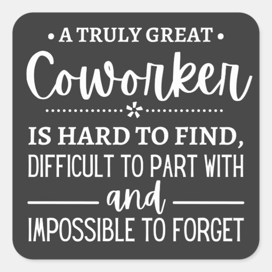 Ein wirklich großartiger Mitarbeiter Quadratischer Aufkleber (Vorderseite)