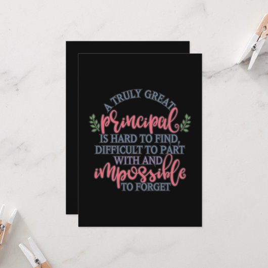 Ein wirklich großartiger Principe ist schwer zu fi Karte (Vorderseite/Rückseite Beispiel)