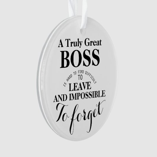 Ein wirklich großartiges Boss-Geschenk Ornament (Vorderseite)