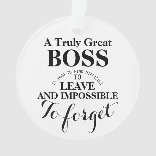 Ein wirklich großartiges Boss-Geschenk Ornament (Vorderseite)