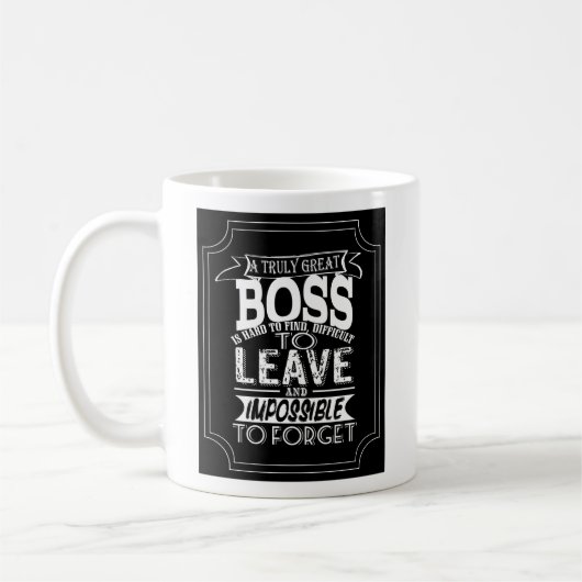 Ein wirklich großartiges Boss-Tasse-Geschenk Kaffeetasse (Links)