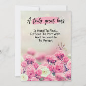 Ein wirklich großer Boss ist schwer zu finden Wert Einladung (Vorderseite)