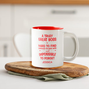 Ein wirklich großer Boss Personalisiert Red Zweifarbige Tasse