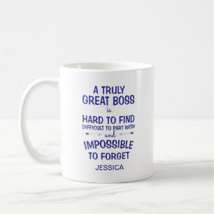 Ein wirklich großer Boss Personalisiert Royal Blue Kaffeetasse