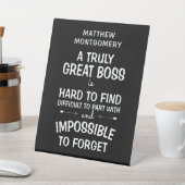 Ein wirklich großer Boss Schwarz & Weiß Sockelschild (In SItu)