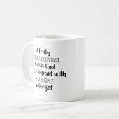 Ein wirklich großer Buchhalter ist schwer zu finde Kaffeetasse (Vorderseite Links)