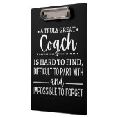 Ein wirklich großer Coach ist schwer zu finden Klemmbrett (Links)