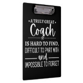 Ein wirklich großer Coach ist schwer zu finden Klemmbrett (Rechts)