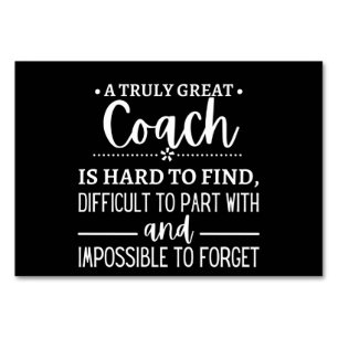 Ein wirklich großer Coach ist schwer zu finden Tischnummer