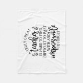 Ein wirklich großer Lehrer ist schwer zu finden Fleecedecke (Vorderseite)