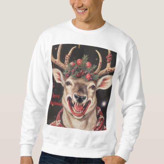 Ein wirklich hässlicher Weihnachtsrentier Sweatshirt (Vorderseite)