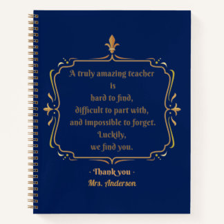 Ein wirklich phantastischer Lehrer ist schwer zu f Notizblock