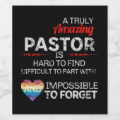 Ein wirklich phantastischer Pastor ist schwer zu f Weinetikett (Einzelnes Label)