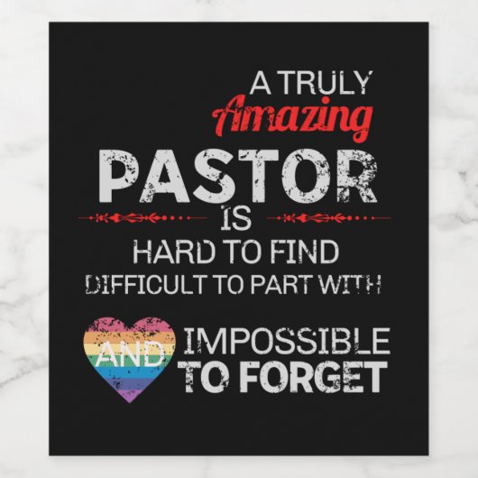 Ein wirklich phantastischer Pastor ist schwer zu f Weinetikett (Einzelnes Label)