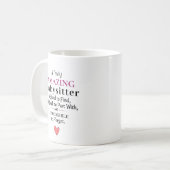 Ein wirklich unglaublicher Babysitter Kaffeetasse (Vorderseite Links)