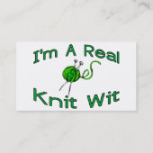 Ein wirklicher Strick-Esprit Visitenkarte (Rückseite)