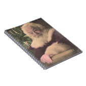 Ein wirklicher Vintager Weihnachtsmann, der heraus Notizblock (Rechte Seite)