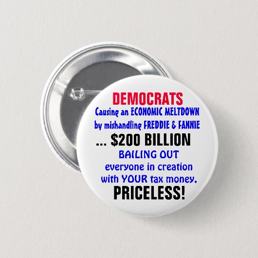 Ein WIRTSCHAFTLICHES EINSCHMELZEN verursachen… Button (Vorne & Hinten)