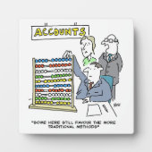 Ein Wirtschaftsprüfer, der einen Abacus bei der Ar Fotoplatte (Vorderseite)