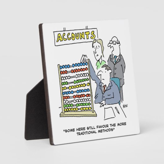 Ein Wirtschaftsprüfer, der einen Abacus bei der Ar Fotoplatte (Vorderseite)