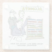 Ein Wirtschaftsprüfer, der einen Abacus bei der Ar Glasuntersetzer (Rückseite)