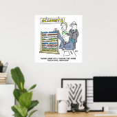 Ein Wirtschaftsprüfer, der einen Abacus bei der Ar Poster (Heimbüro)