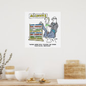 Ein Wirtschaftsprüfer, der einen Abacus bei der Ar Poster (Küche)
