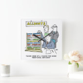 Ein Wirtschaftsprüfer, der einen Abacus bei der Ar Quadratische Wanduhr (Zuhause)