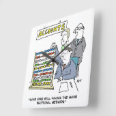 Ein Wirtschaftsprüfer, der einen Abacus bei der Ar Quadratische Wanduhr (Winkel)