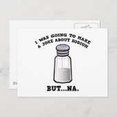 Ein Witz über das Natrium Postkarte (Vorne/Hinten)