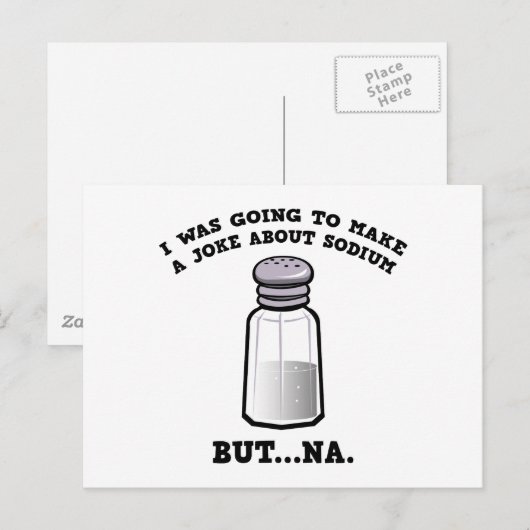 Ein Witz über das Natrium Postkarte (Vorne/Hinten)