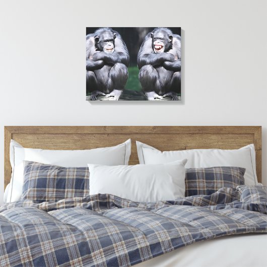 Ein Witz zwischen Freunden Canvas Print Leinwanddruck (Insitu (Schlafzimmer))
