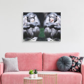 Ein Witz zwischen Freunden Canvas Print Leinwanddruck (Insitu (Wohnzimmer))
