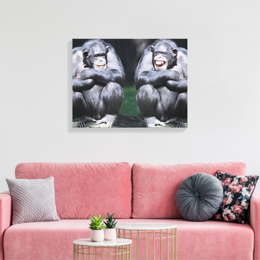 Ein Witz zwischen Freunden Canvas Print Leinwanddruck (Insitu (Wohnzimmer))