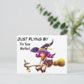 Ein witziger Gruß Hallo Postkarte (Stehend Vorderseite)