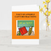 ein witziger Mathe-Witz Karte (Gelbe Blume)