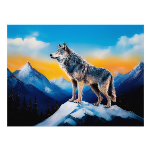 Ein Wolf Fotodruck (Vorne)