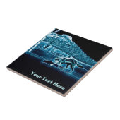 Ein Wolf im Schnee Fliese (Seite)