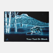 Ein Wolf im Schnee Fußmatte (Vorderseite)