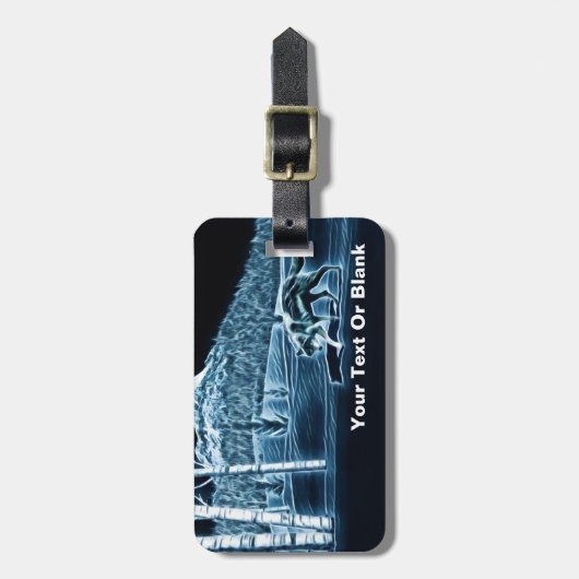 Ein Wolf im Schnee Gepäckanhänger (Vorderseite vertikal)