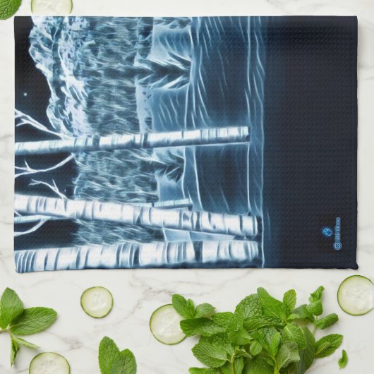 Ein Wolf im Schnee Geschirrtuch (Gefaltet)