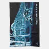 Ein Wolf im Schnee Geschirrtuch (Vertikal)