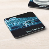 Ein Wolf im Schnee Getränkeuntersetzer (Linke Seite)