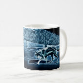 Ein Wolf im Schnee Kaffeetasse (VorderseiteRechts)